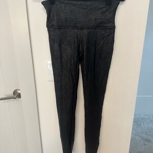 SPANX Black Snakeskin Leggings